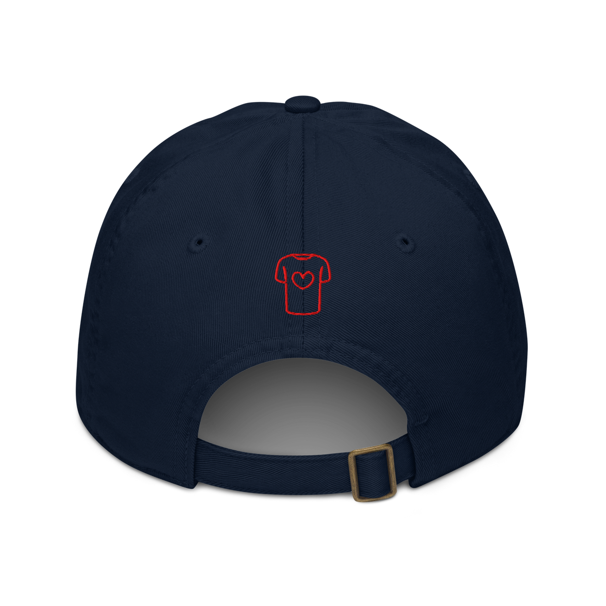 Casquette de baseball en coton bio | Econscious - habibi en Arabe - rouge sur marine