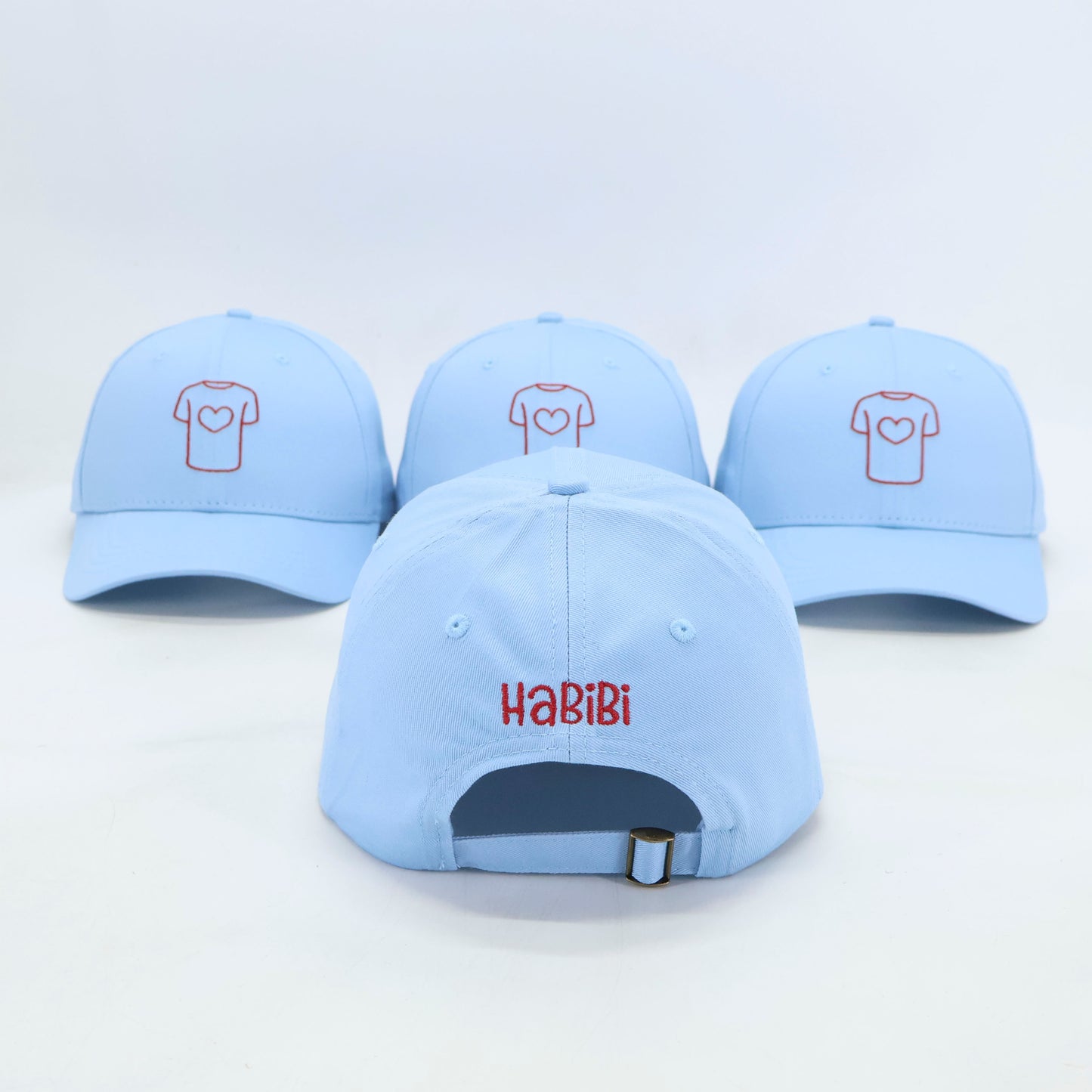 Casquette structurée en coton 100% biologique, Bleu Ciel.