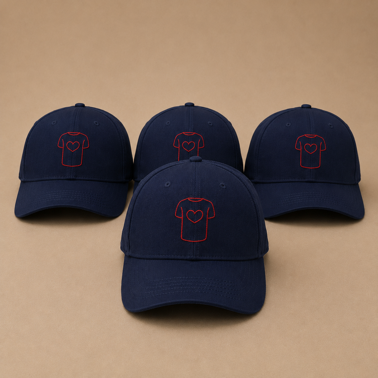 Casquette structurée en coton 100% biologique, Bleu Marine.