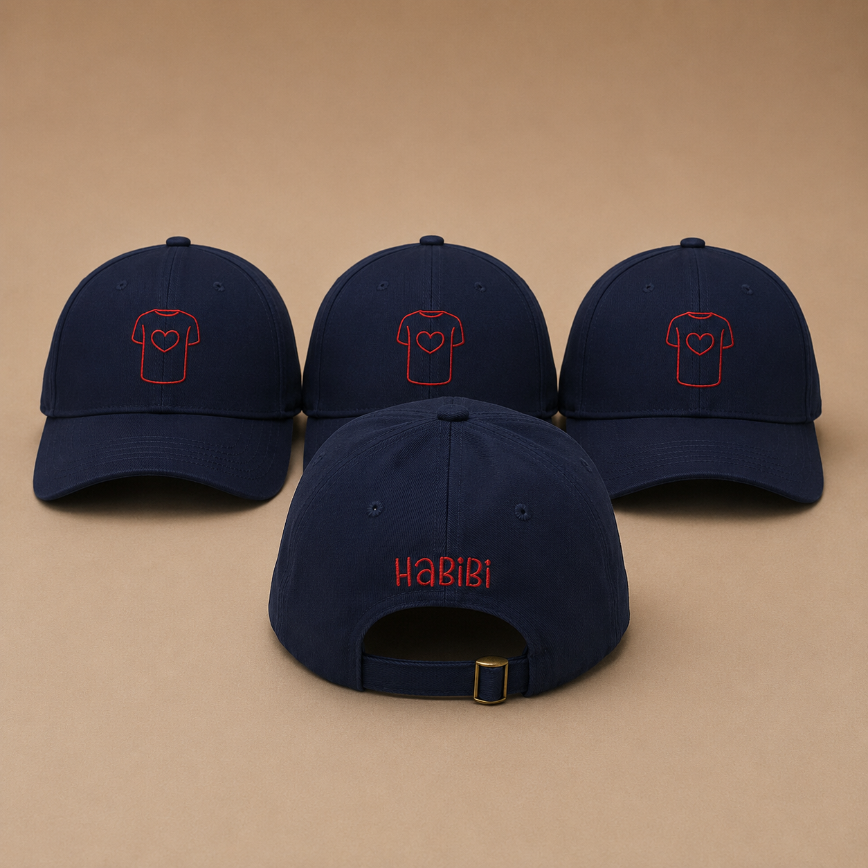 Casquette structurée en coton 100% biologique, Bleu Marine.