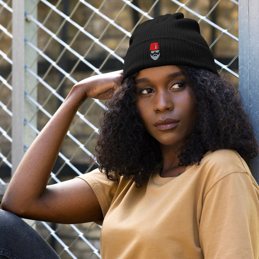 Bonnet tricoté bio - Tarbouche/Lunettes/Barbe