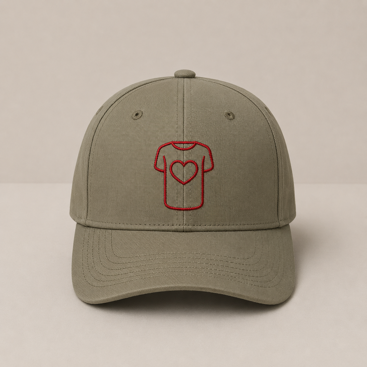 Casquette structurée en coton 100% biologique, Khaki.