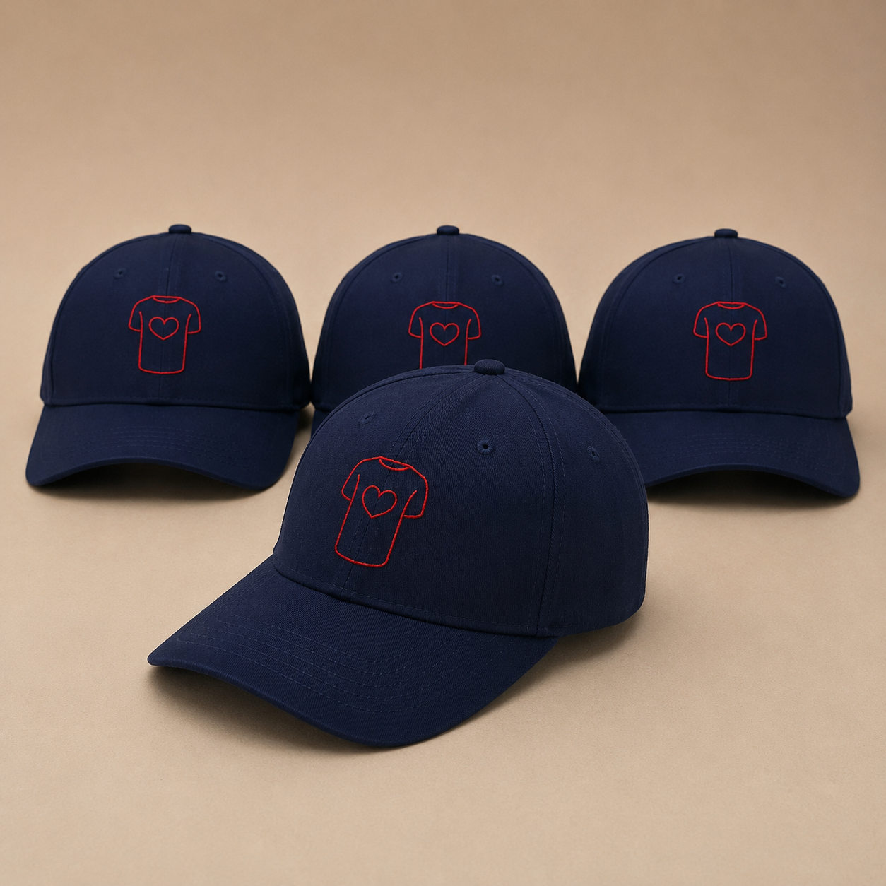 Casquette structurée en coton 100% biologique, Bleu Marine.