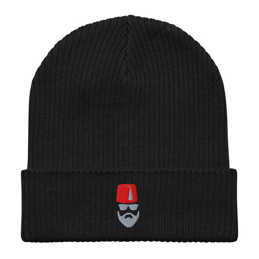Bonnet tricoté bio - Tarbouche/Lunettes/Barbe