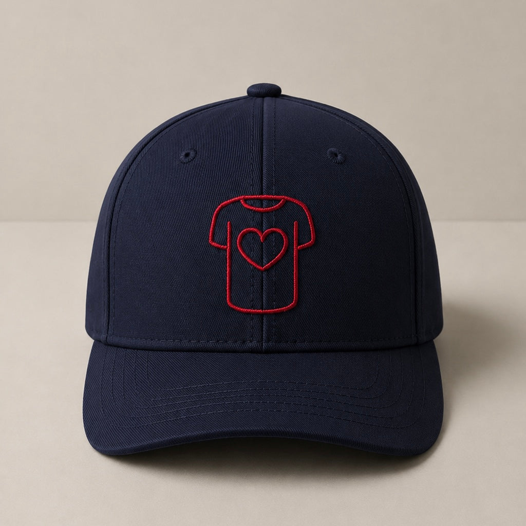Casquette structurée en coton 100% biologique, Bleu Marine.