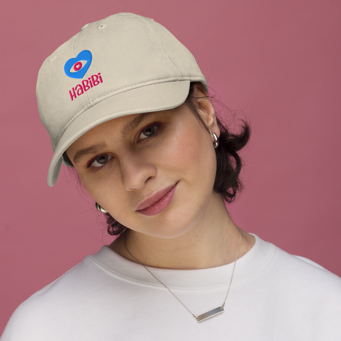 Casquette de baseball en coton bio | Econscious - HaBiBi avec coeur bleu