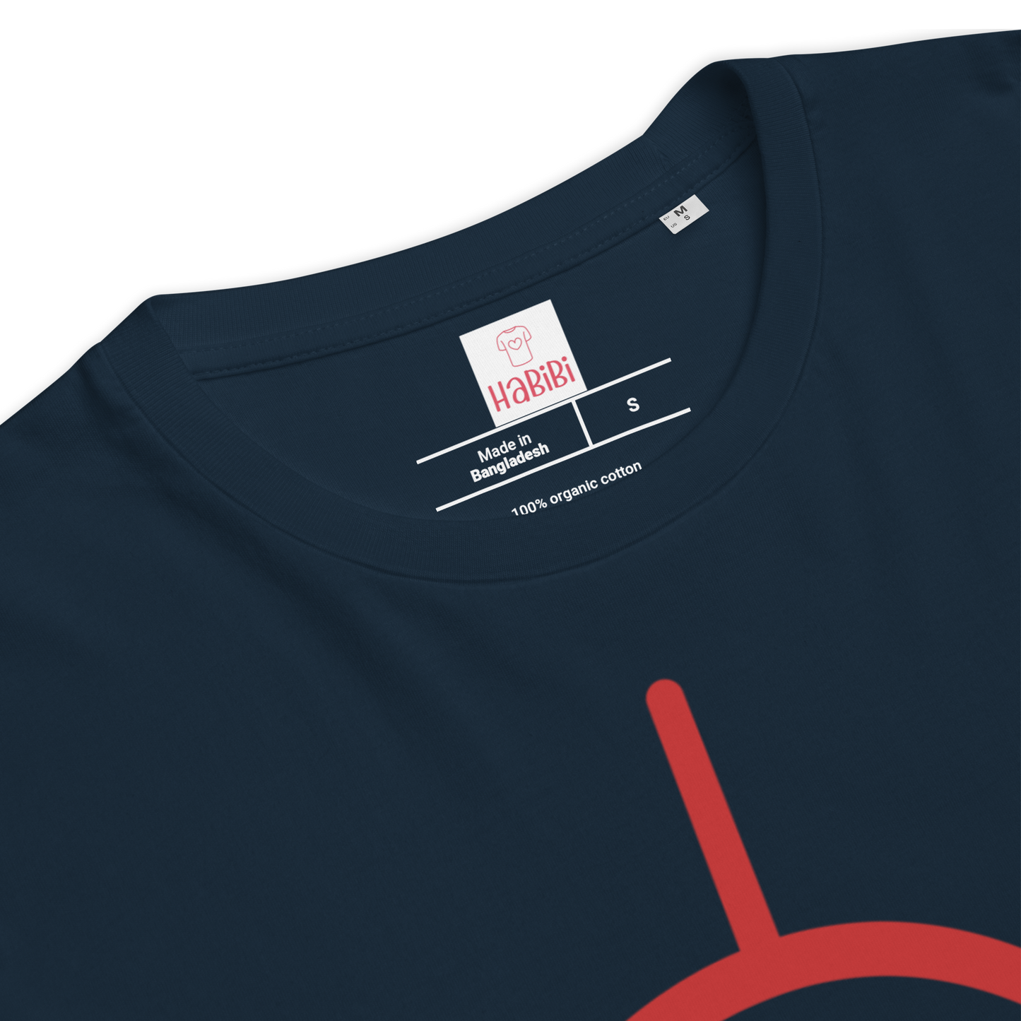 T-shirt unisexe en coton bio | Oeil-Coeur-Habibi | French Navy