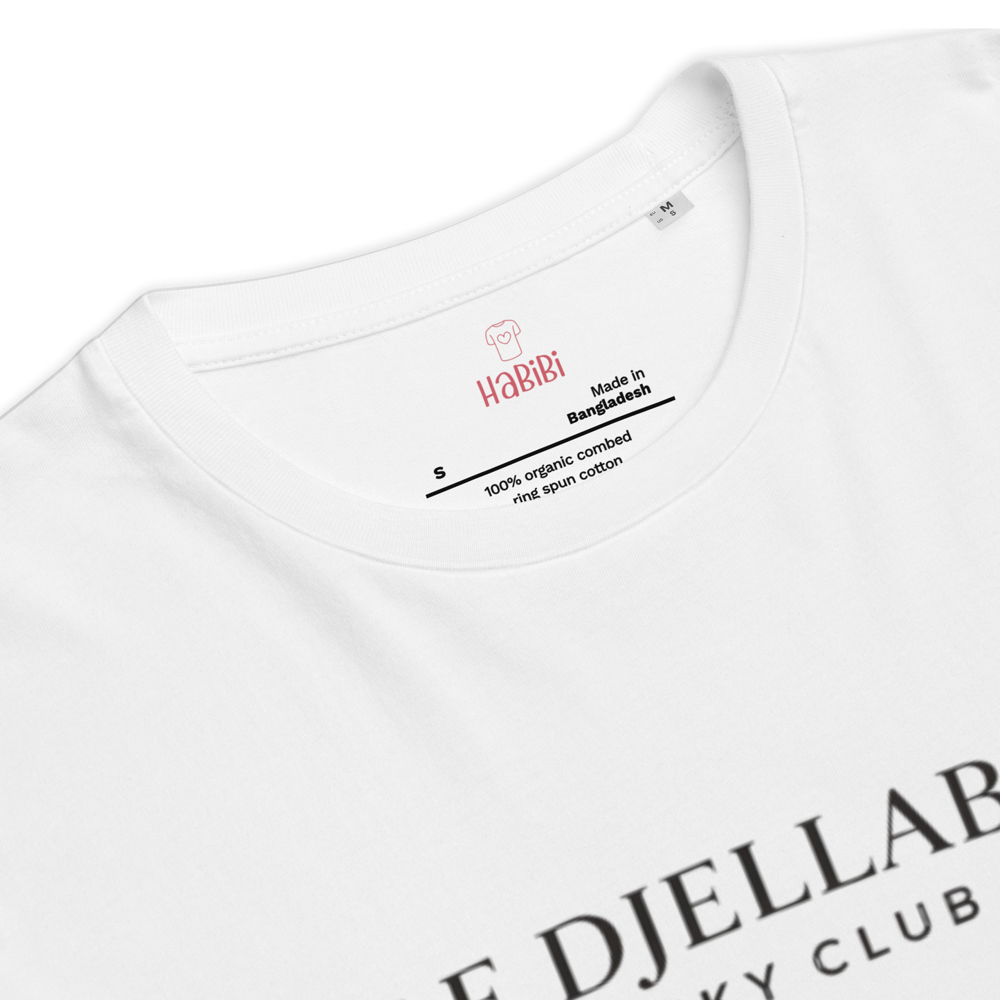 T-shirt unisexe en coton bio Blanc | Djellaba Funky Club Mauve |