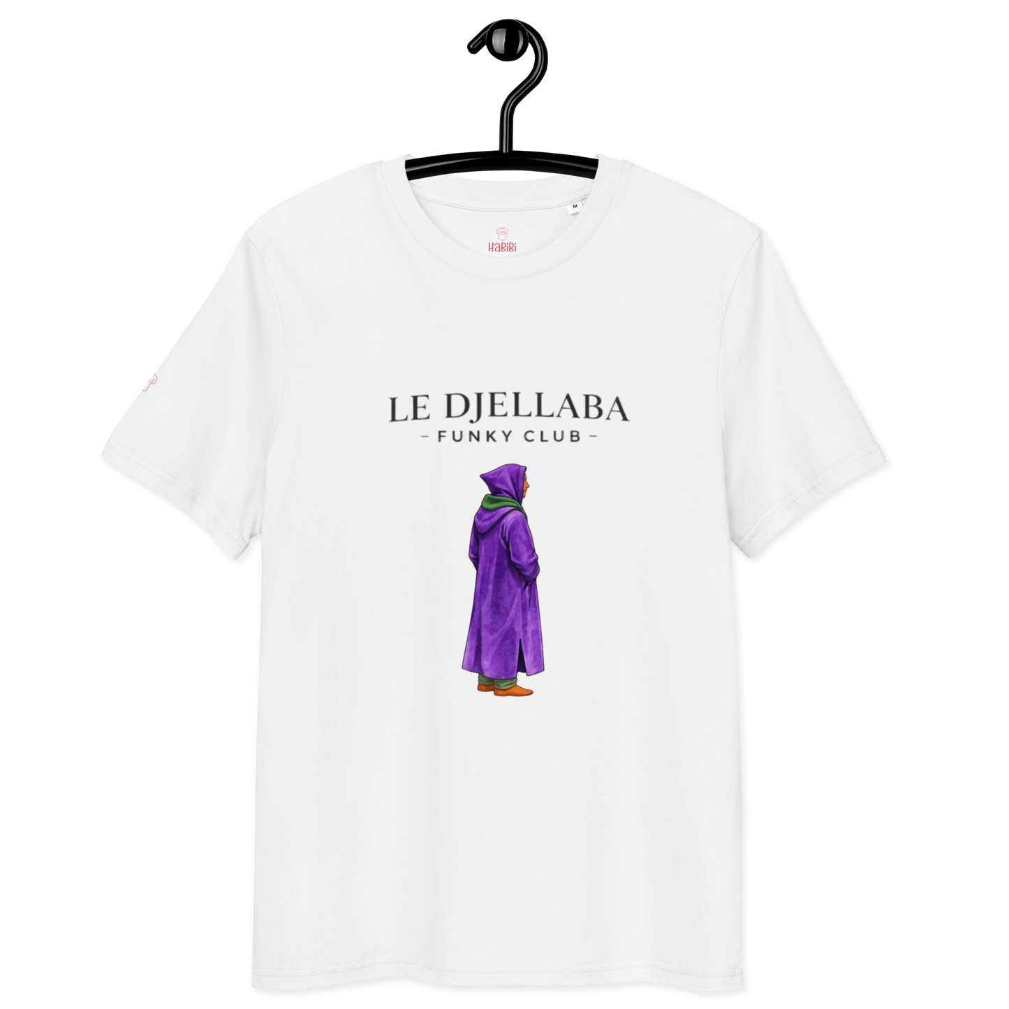 T-shirt unisexe en coton bio Blanc | Djellaba Funky Club Mauve |