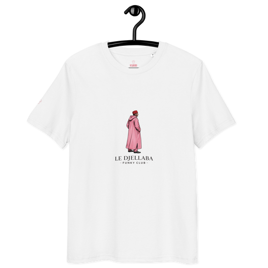 Unisex organic cotton t-shirt White | Djellaba Funky Club Pink |
