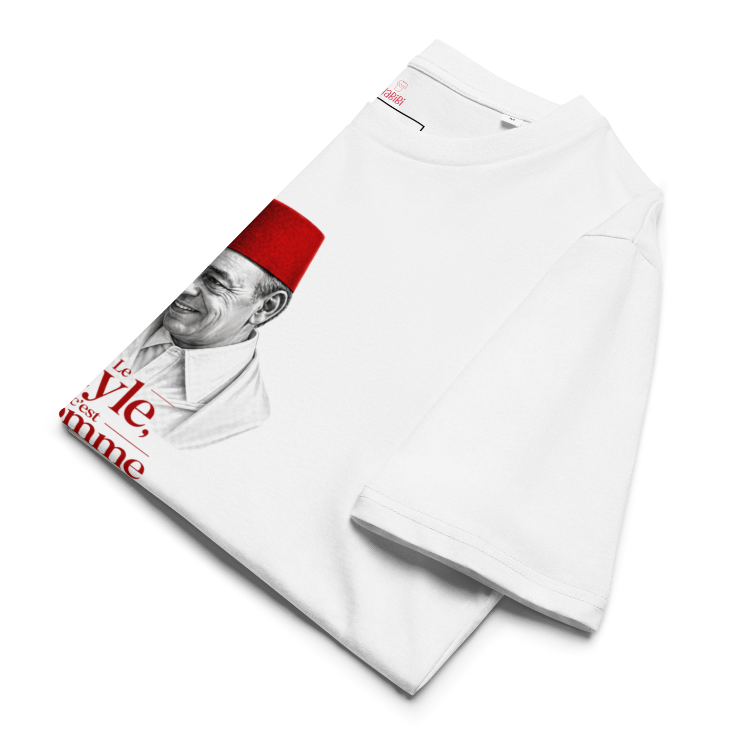 T-shirt unisexe en coton bio Blanc | Roi Hassan II |