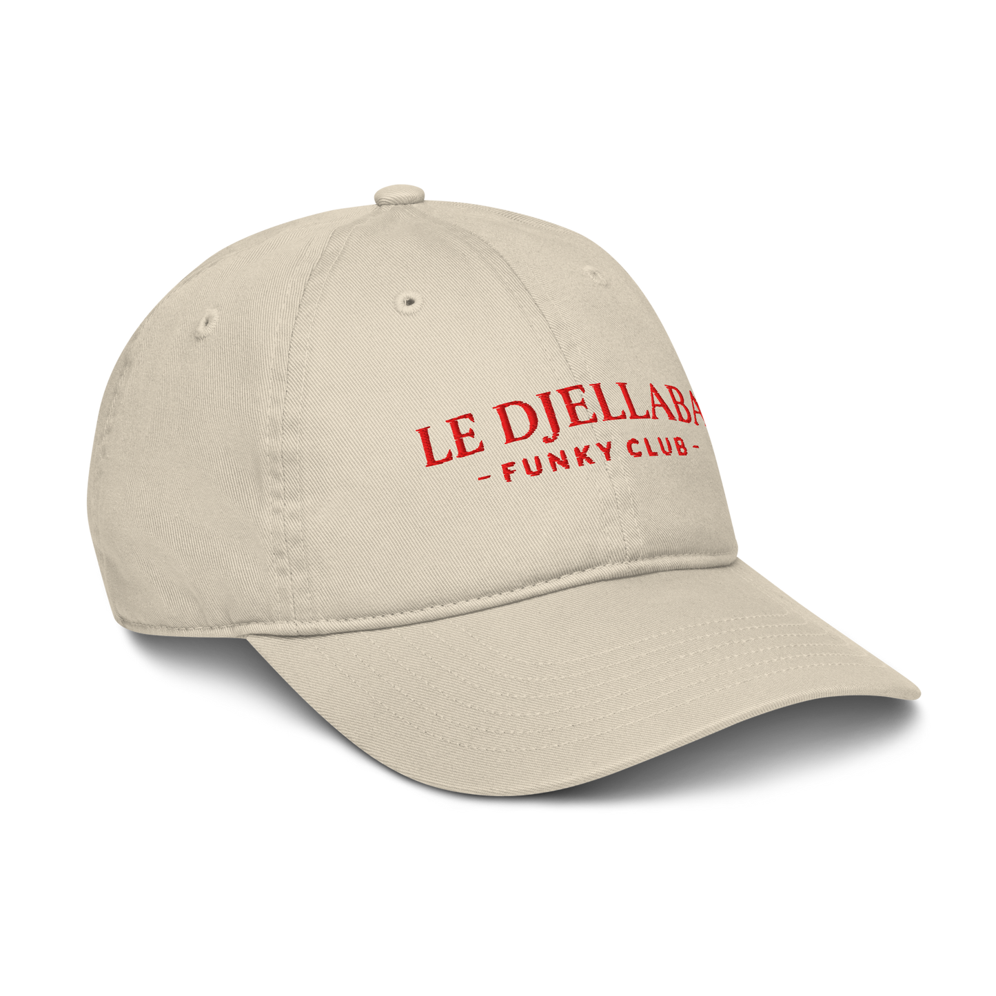 Casquette de baseball beige en coton bio | Econscious - Le Djellaba Funky Club