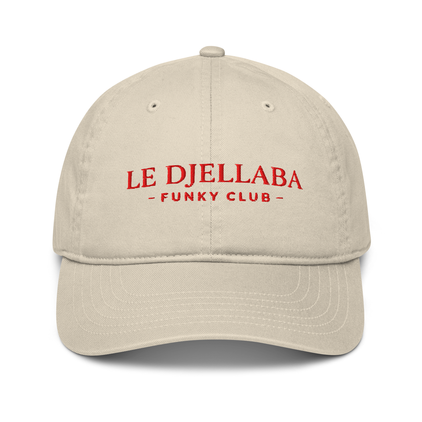 Casquette de baseball beige en coton bio | Econscious - Le Djellaba Funky Club
