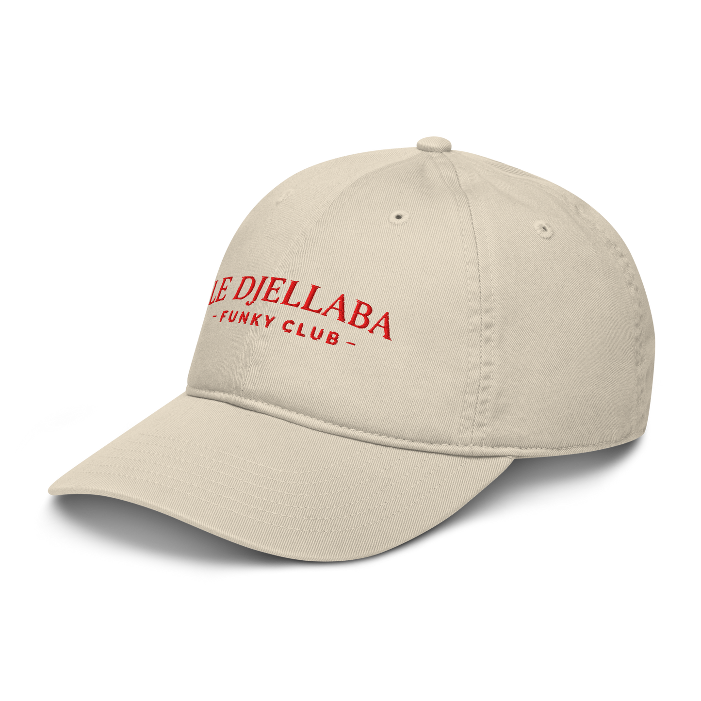 Casquette de baseball beige en coton bio | Econscious - Le Djellaba Funky Club