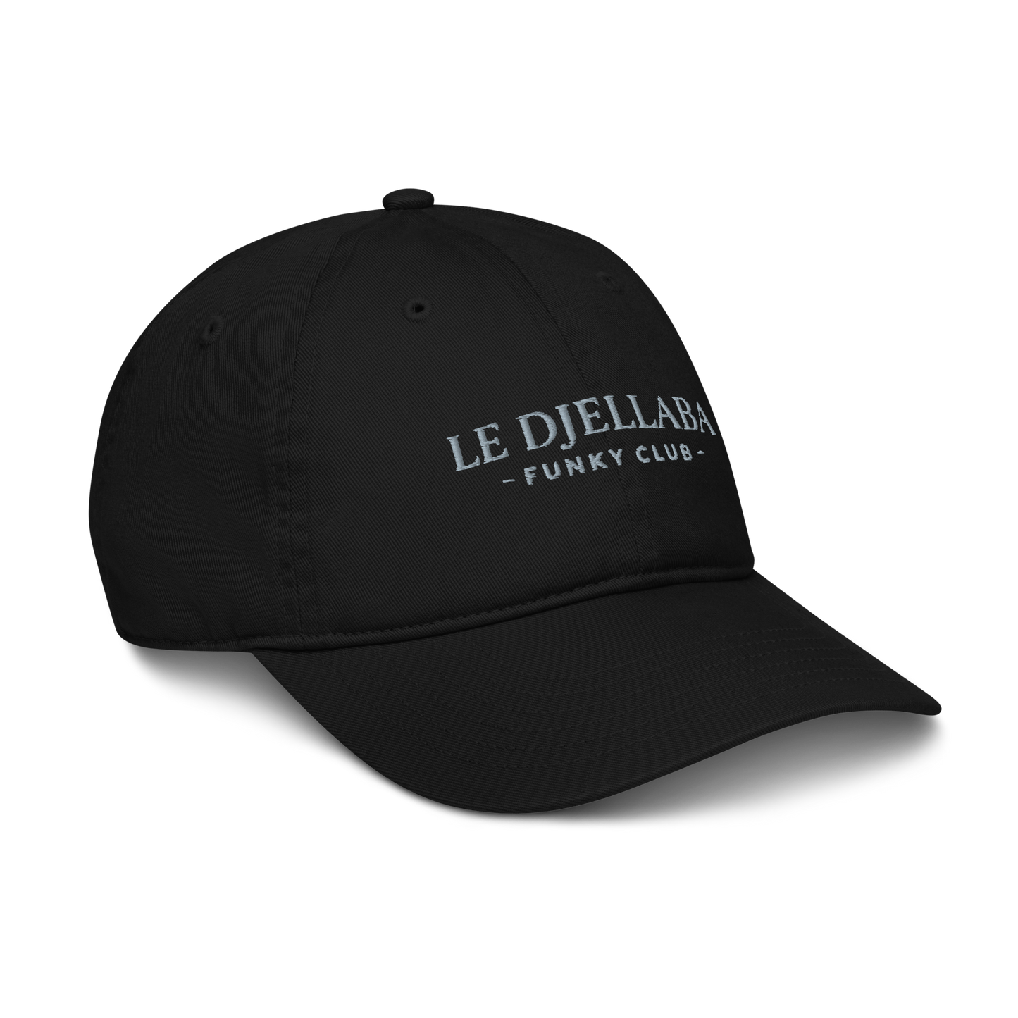 Casquette de baseball noire en coton bio | Econscious - Le Djellaba Funky Club