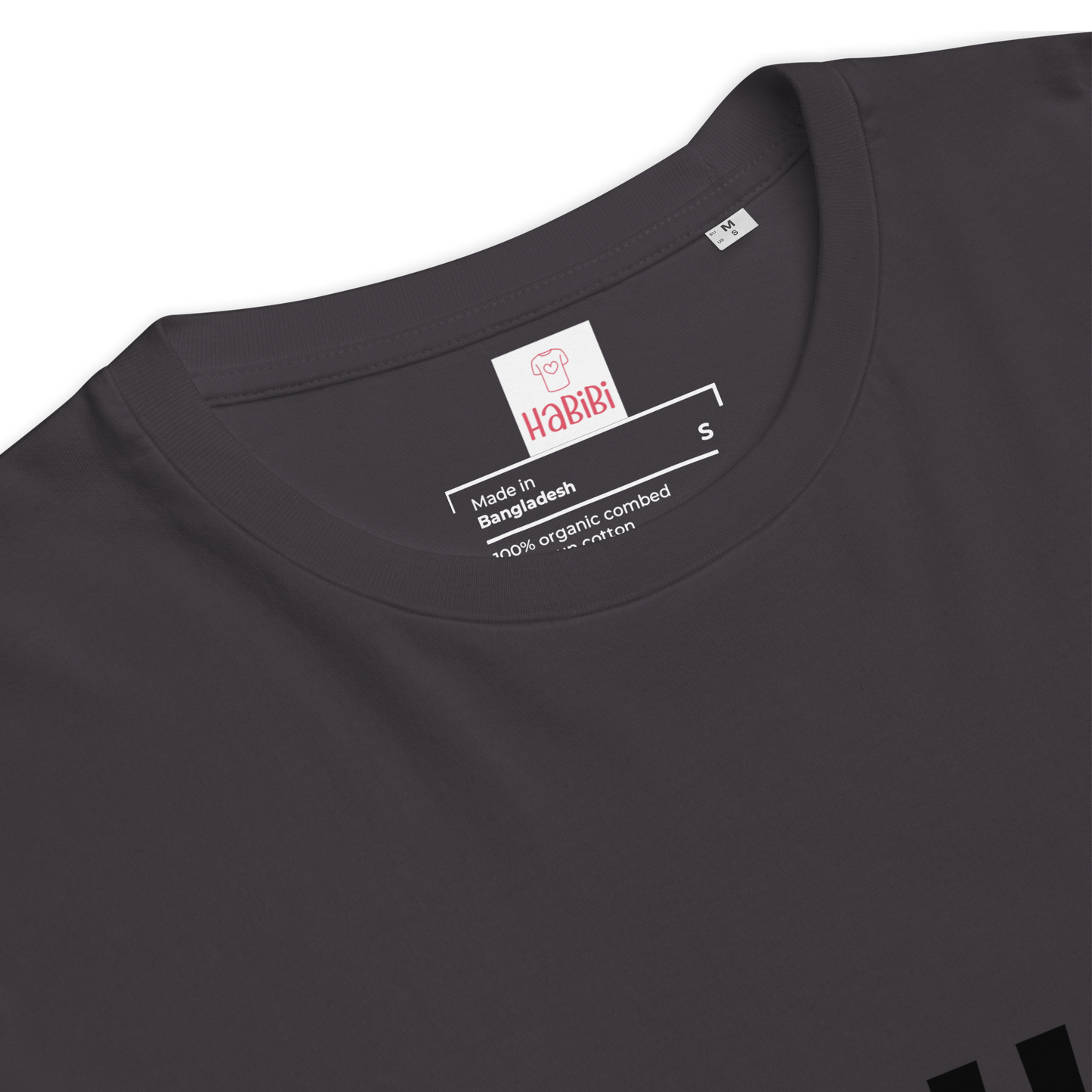 T-shirt unisexe en coton bio Anthracite | INCH’ALLAH noir |