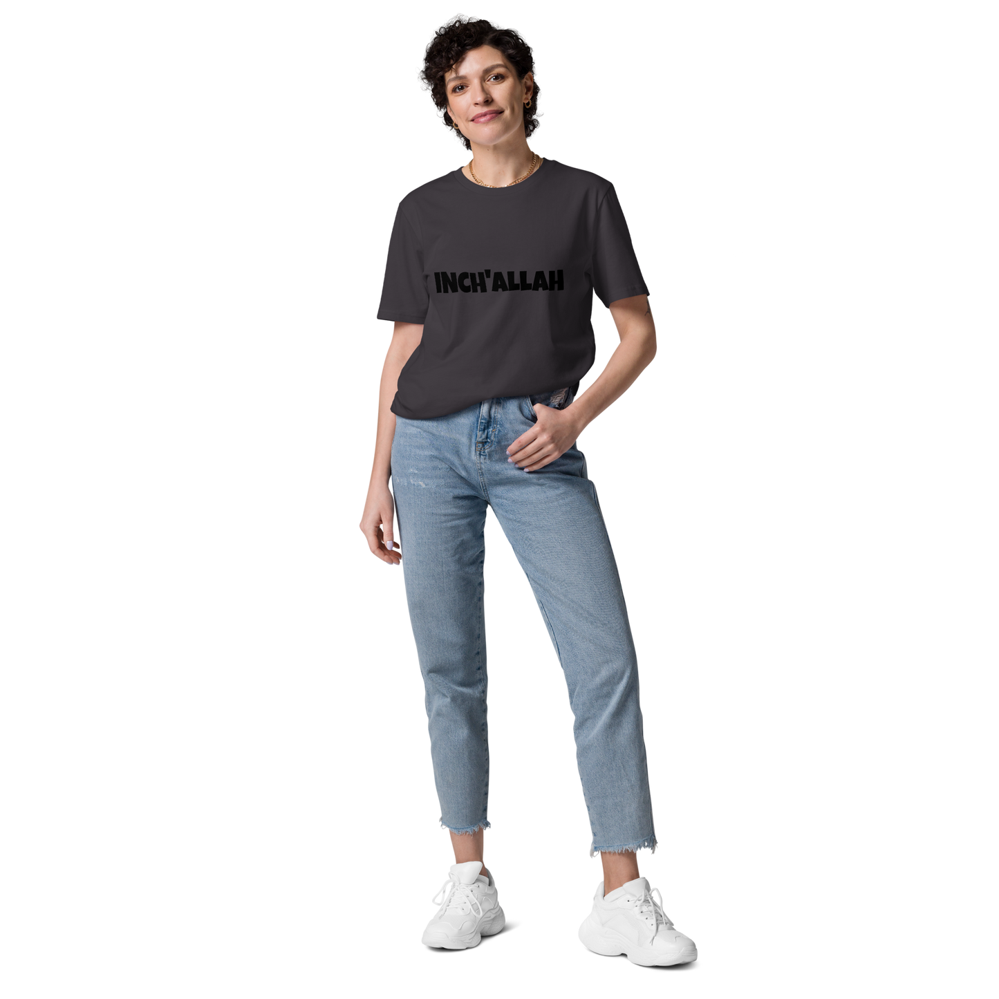 T-shirt unisexe en coton bio Anthracite | INCH’ALLAH noir |