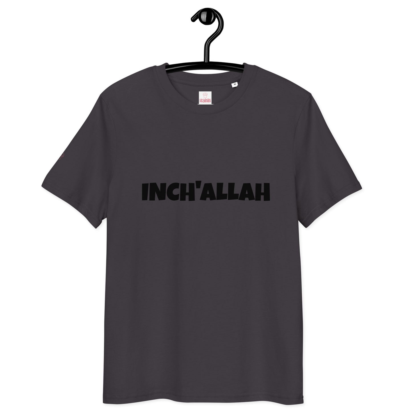T-shirt unisexe en coton bio Anthracite | INCH’ALLAH noir |