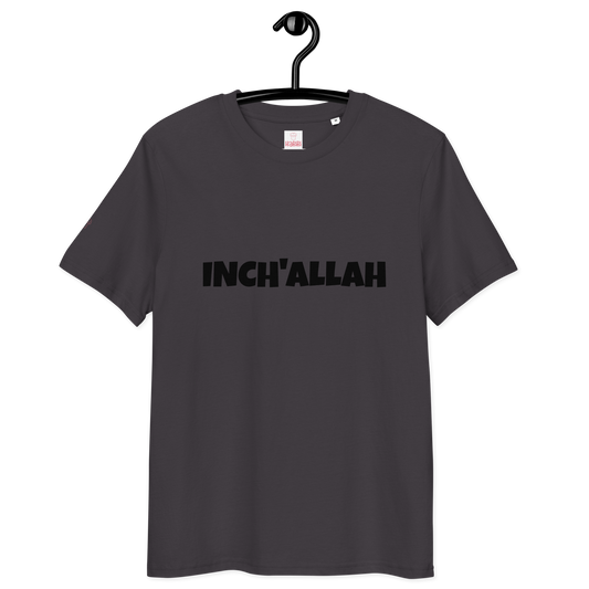T-shirt unisexe en coton bio Anthracite | INCH’ALLAH noir |
