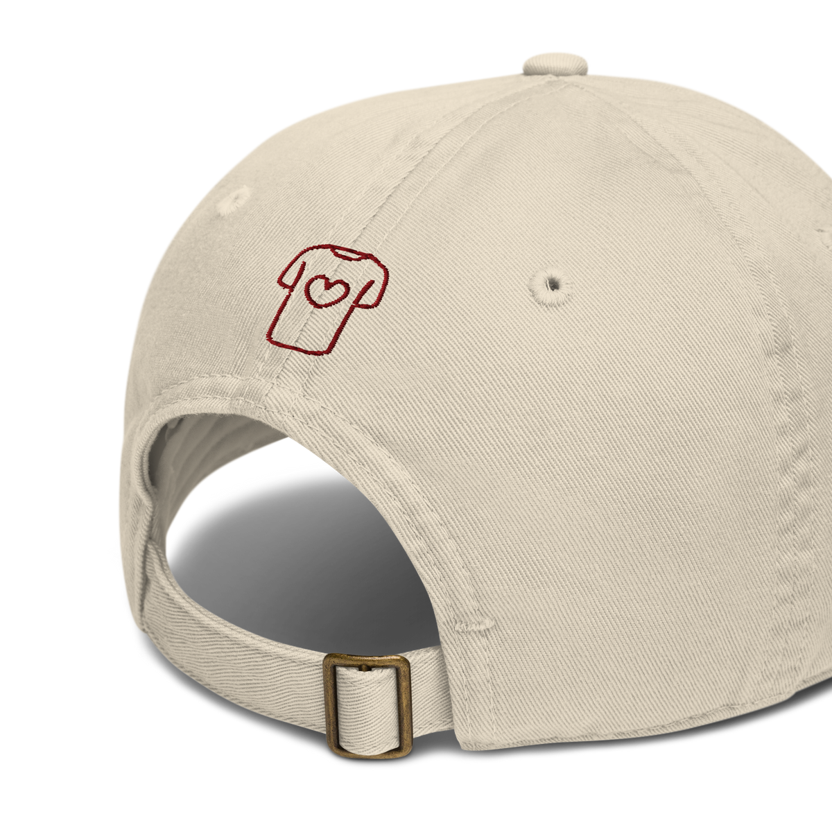 Casquette de baseball en coton bio | Econscious - habibi en Arabe - bourgogne sur beige