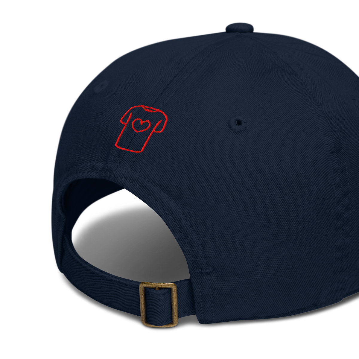 Casquette de baseball en coton bio | Econscious - habibi en Arabe - rouge sur marine