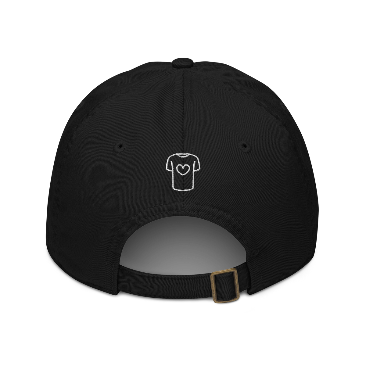 Casquette de baseball en coton bio | Econscious - habibi en Arabe - blanc sur noir