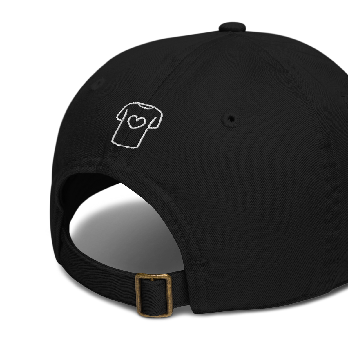 Casquette de baseball en coton bio | Econscious - habibi en Arabe - blanc sur noir