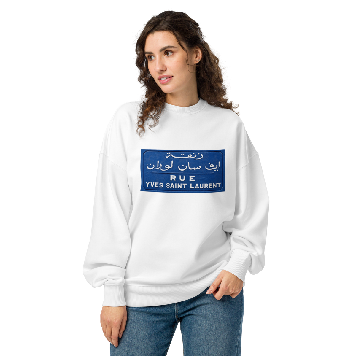 Sweatshirt — Rue Yves Saint Laurent — White
