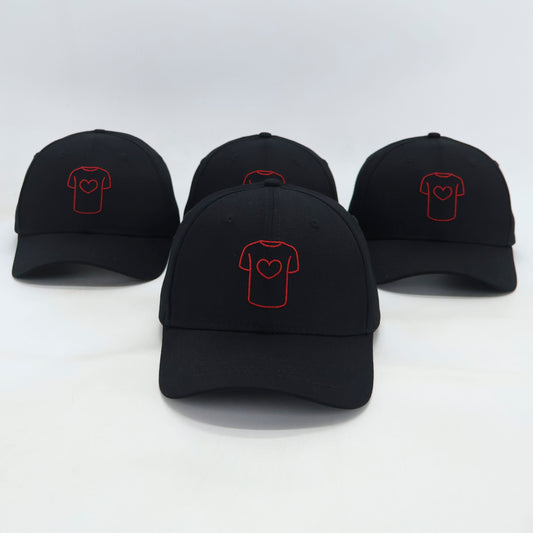 Casquette structurée en coton 100% biologique, Noir.