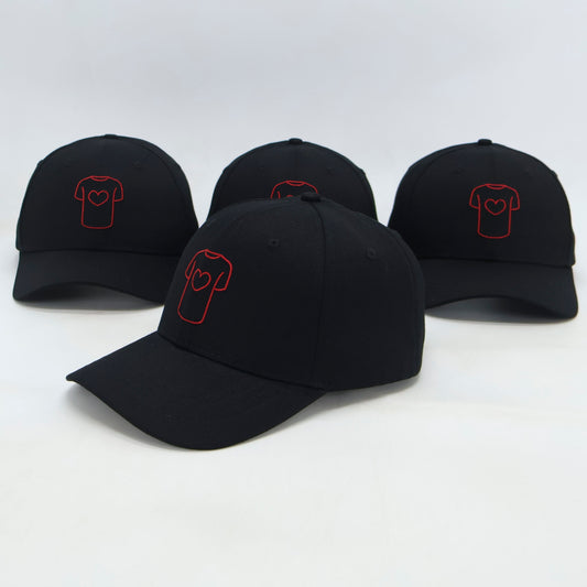 Casquette structurée en coton 100% biologique, Noir.