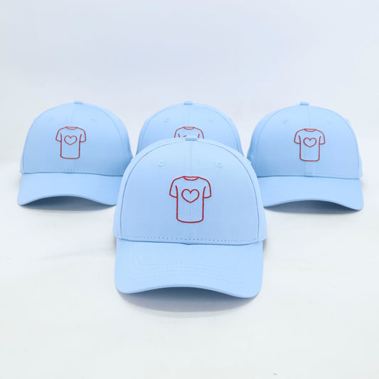 Casquette structurée en coton 100% biologique, Bleu Ciel.