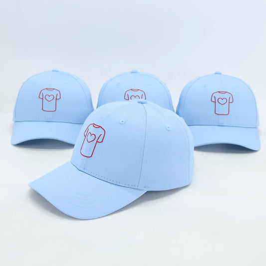 Casquette structurée en coton 100% biologique, Bleu Ciel.